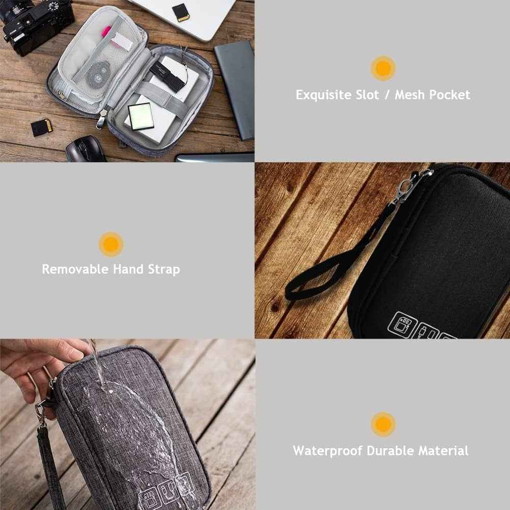 Electronic Organizer Bag Cable Organizer Travel Cord Organizer Case Pouch Portab