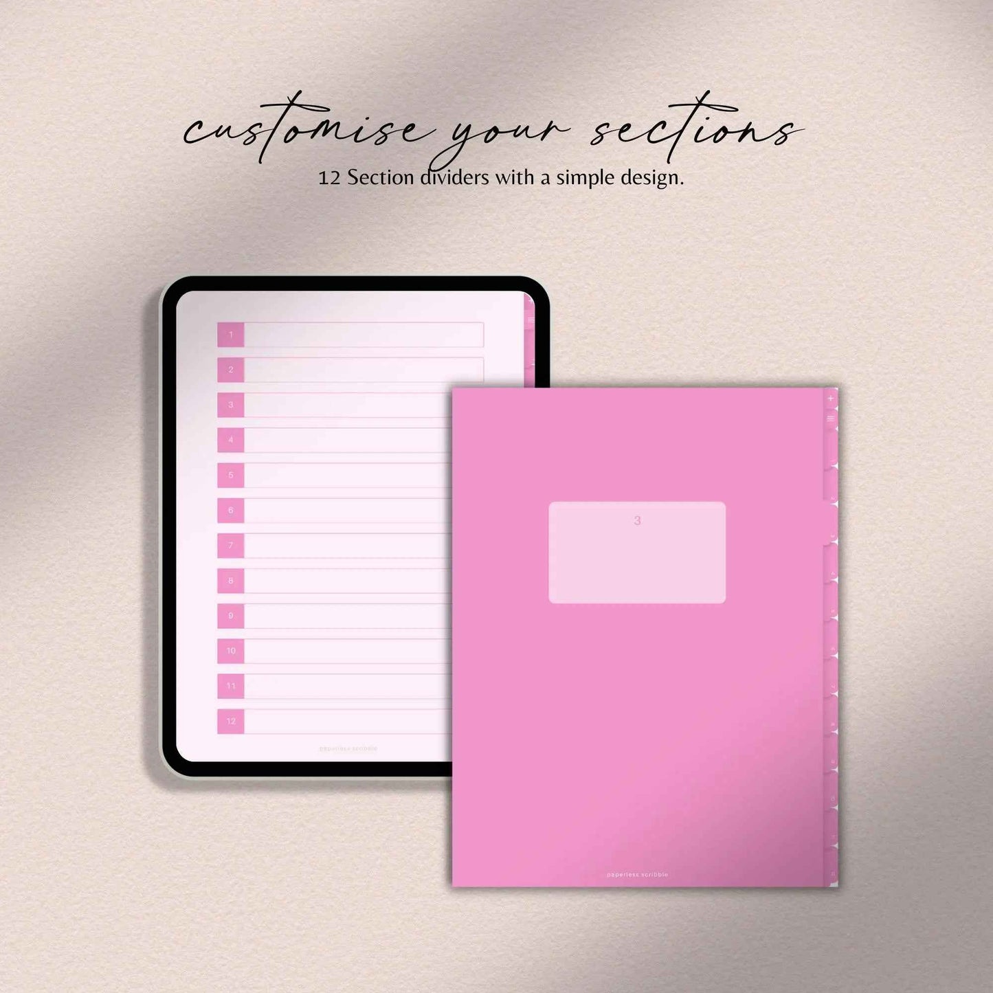 Digital Notebook Pink | Pink Ipad Notebook for Goodnotes | Digital Note Templates Notability | Digital Student Notebook | Goodnotes Notebook