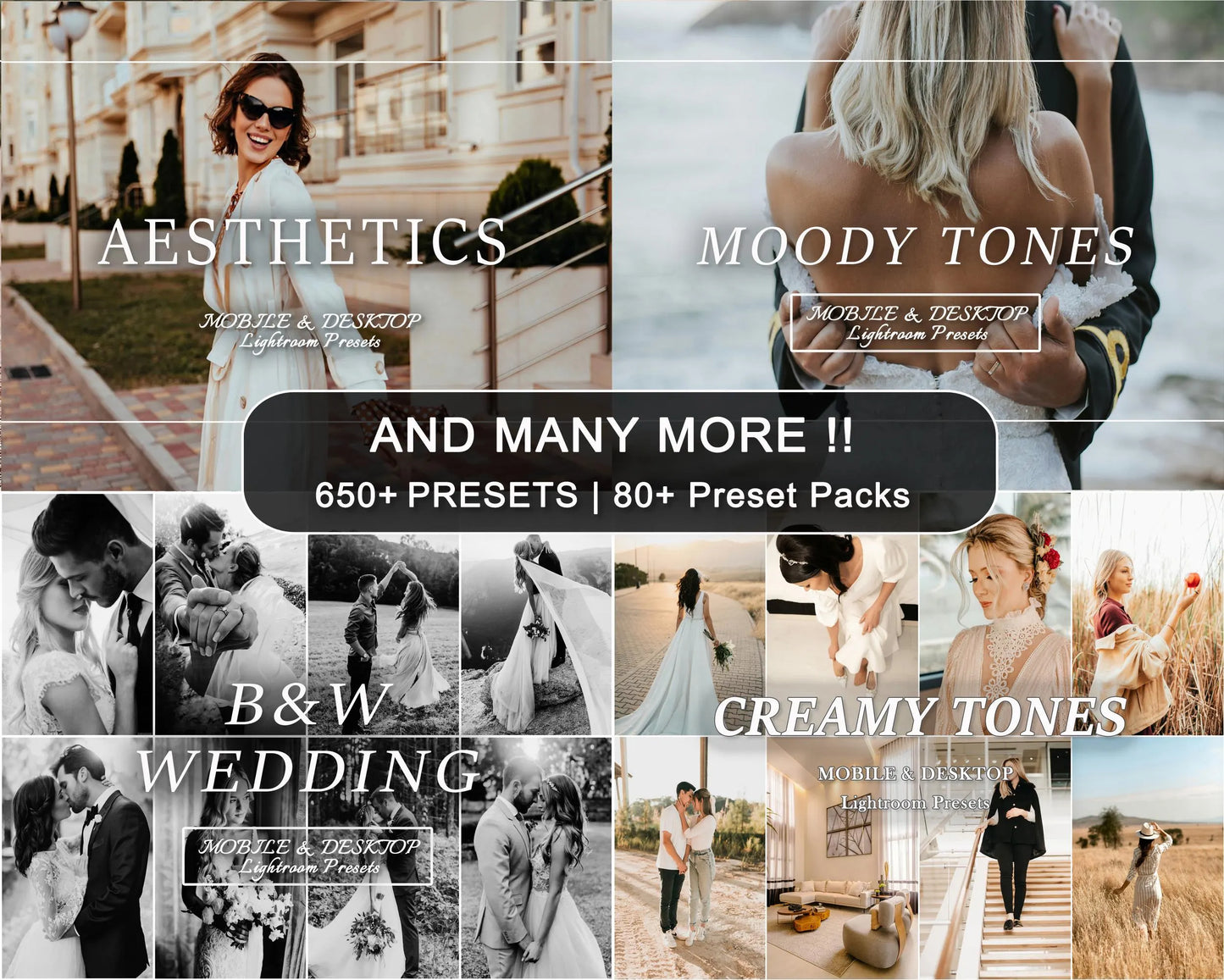 650 Couple Presets, Mariage Preset, WEDDING Presets, Lightroom Presets Bundle, Mobile Bright Elegant Wedding Presets, Couple Preset Bride