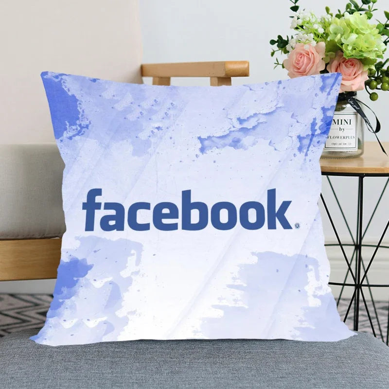 App Logo Youtube Pillowcase Bedroom Home Decorative Pillow Cover Square Zipper Pillow Cases Satin Soft Fabric 45X45Cm