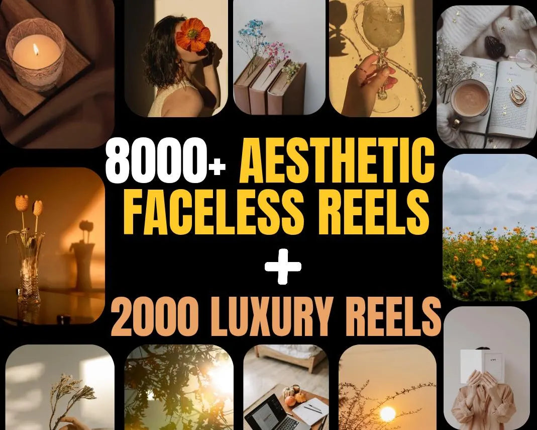 Faceless Video Reels Bundle, Viral Reels, Faceless Reels Bundle, Aesthetic Video, Luxury Reels, Viral Hooks, Aesthetic Reels, Reels