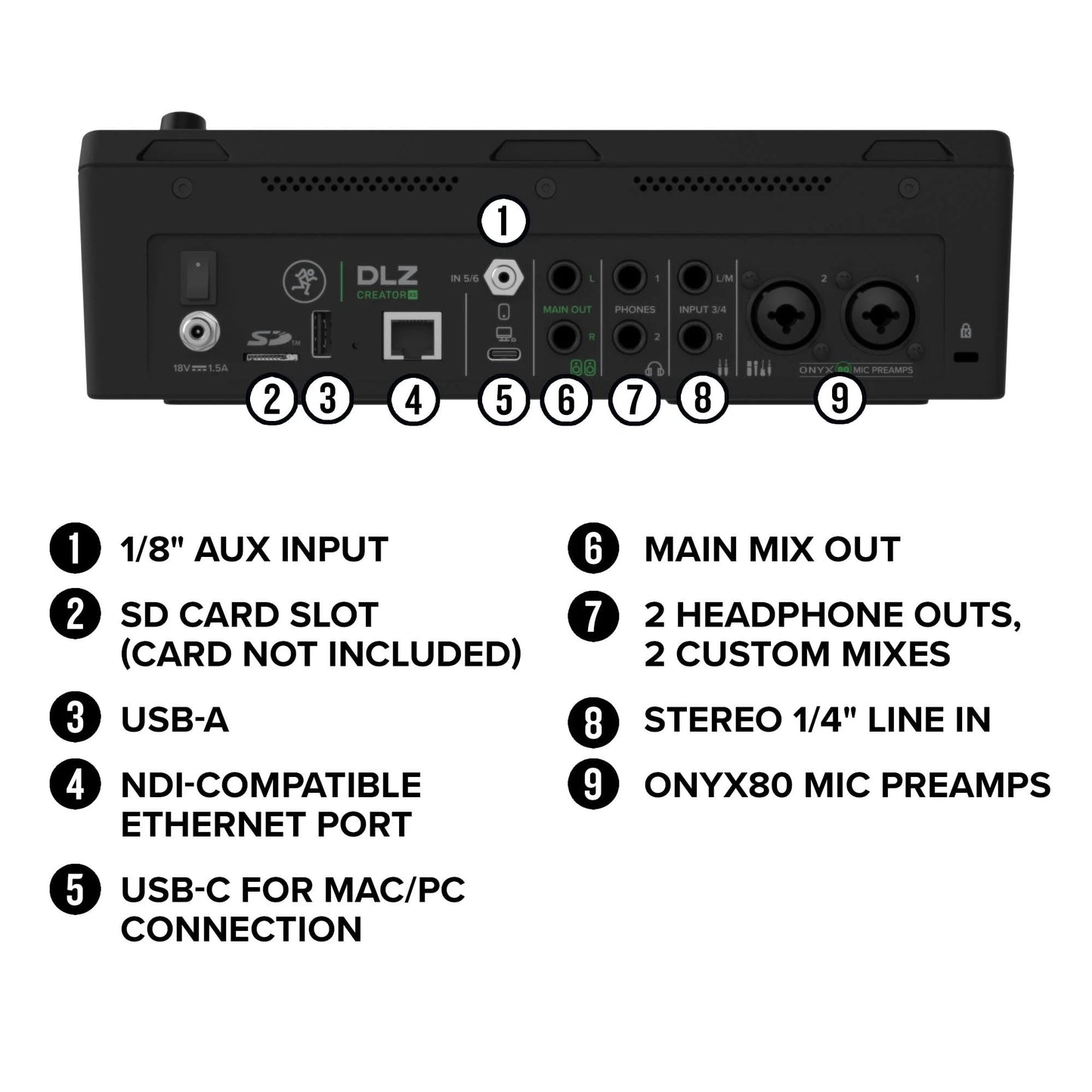 DLZ Creator XS Compact 6-Channel Digital Mixer