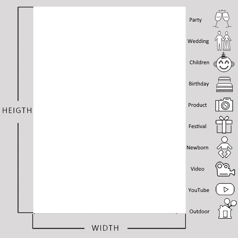 Solid White Photography Backdrop Vinyl Material Product Video Youtube Live Photocall Background DIY Photo Studio Prop