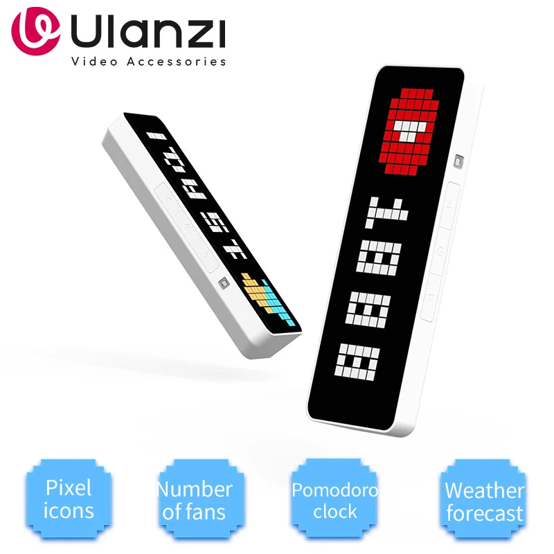TC001 Smart Pixel Clock Youtube Followers Simultaneous Weather Forecast Function Pixelated Message Display