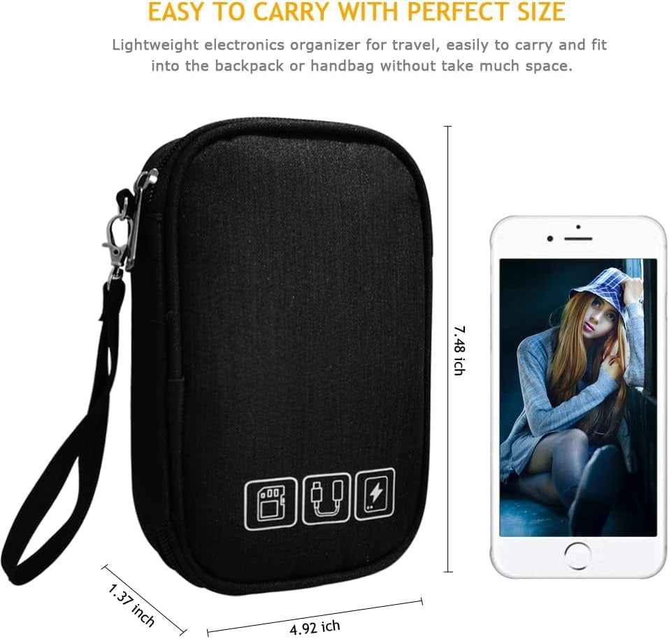 Electronic Organizer Bag Cable Organizer Travel Cord Organizer Case Pouch Portab
