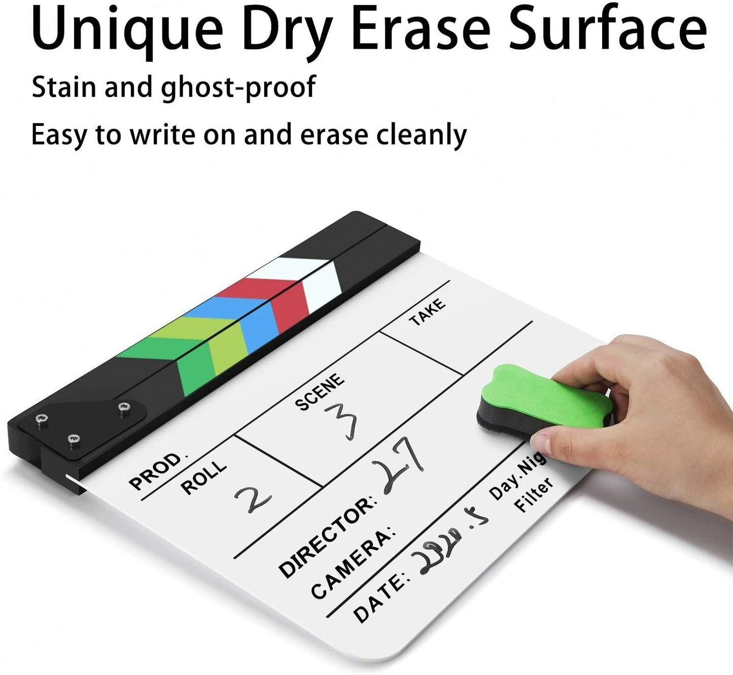 Director Movie Video Slate Clapboard Film Movie Clapper Board Color Clap Stick