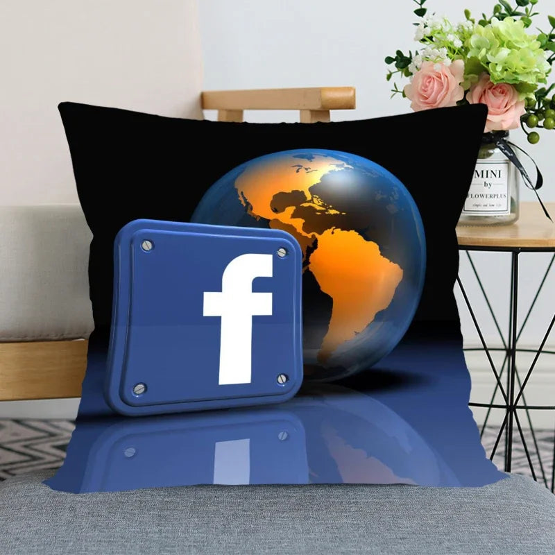 App Logo Youtube Pillowcase Bedroom Home Decorative Pillow Cover Square Zipper Pillow Cases Satin Soft Fabric 45X45Cm