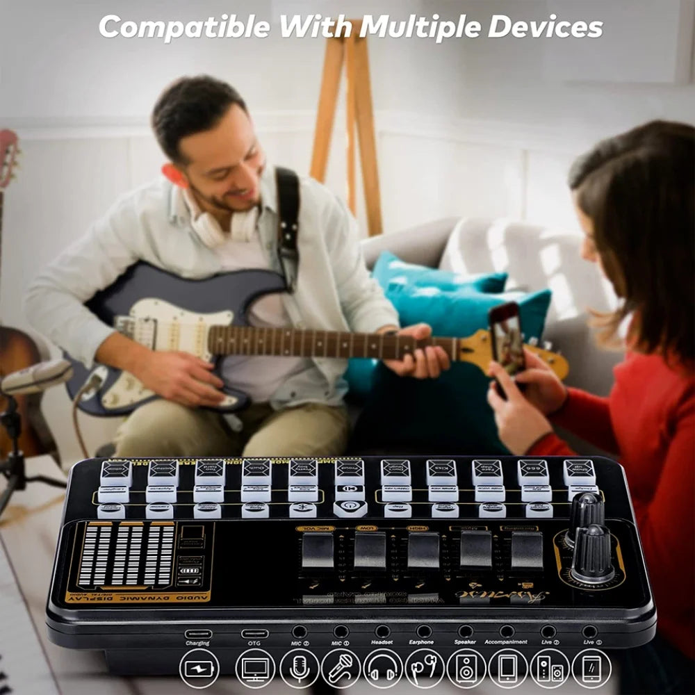 Condenser Microphone Bundle Audio Mixer BM-800 Podcast Microphone with Voice Changer, Studio Equipment for Laptop Computer Vlog Living Broadcast Live Streaming Youtube Tiktok