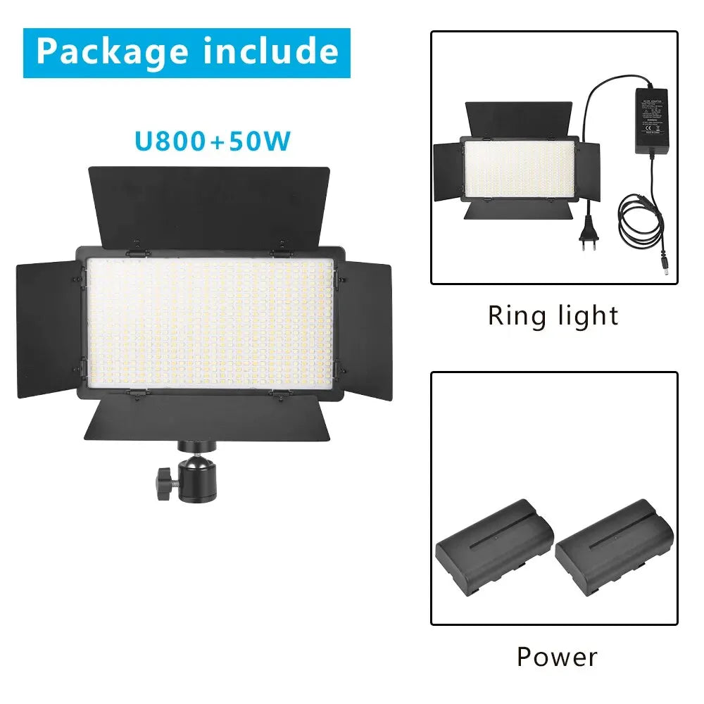 U800 U600 LED Photo Studio Light for Tiktok Youbute Game Live Video Lighting Portable Video Recording Photography Lamp