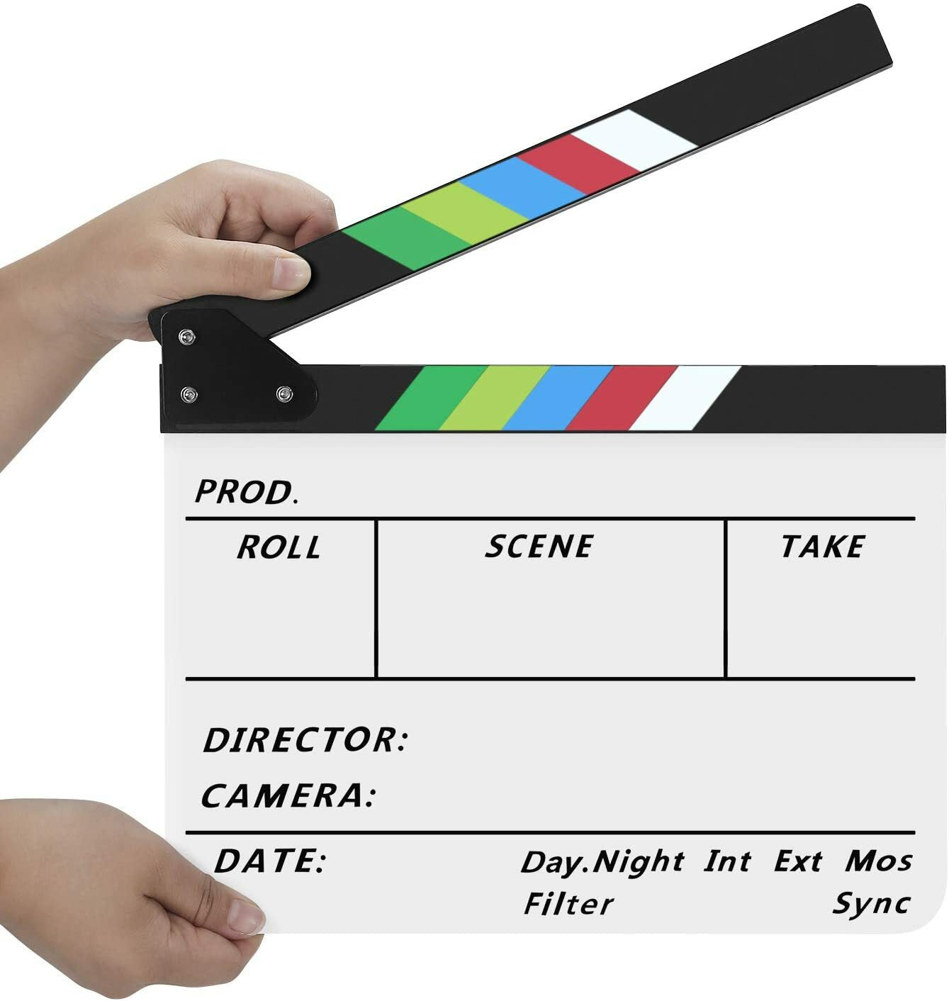 Director Movie Video Slate Clapboard Film Movie Clapper Board Color Clap Stick