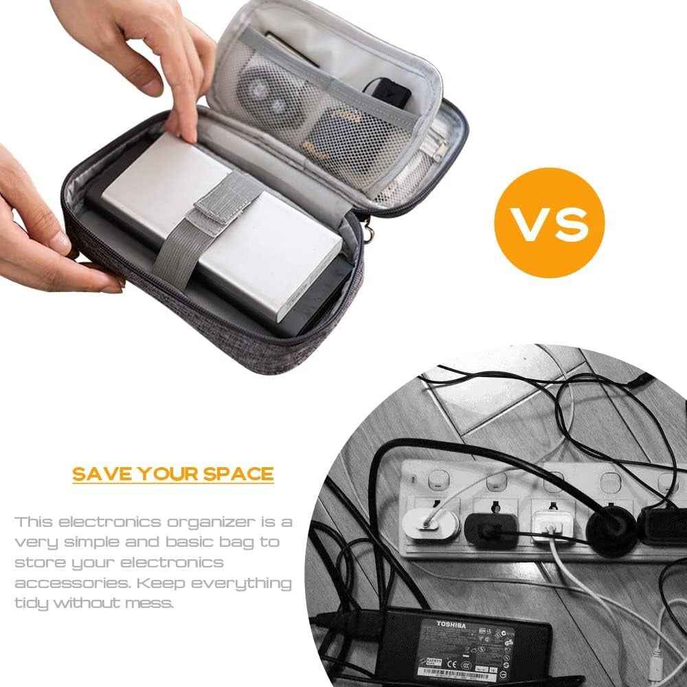 Electronic Organizer Bag Cable Organizer Travel Cord Organizer Case Pouch Portab