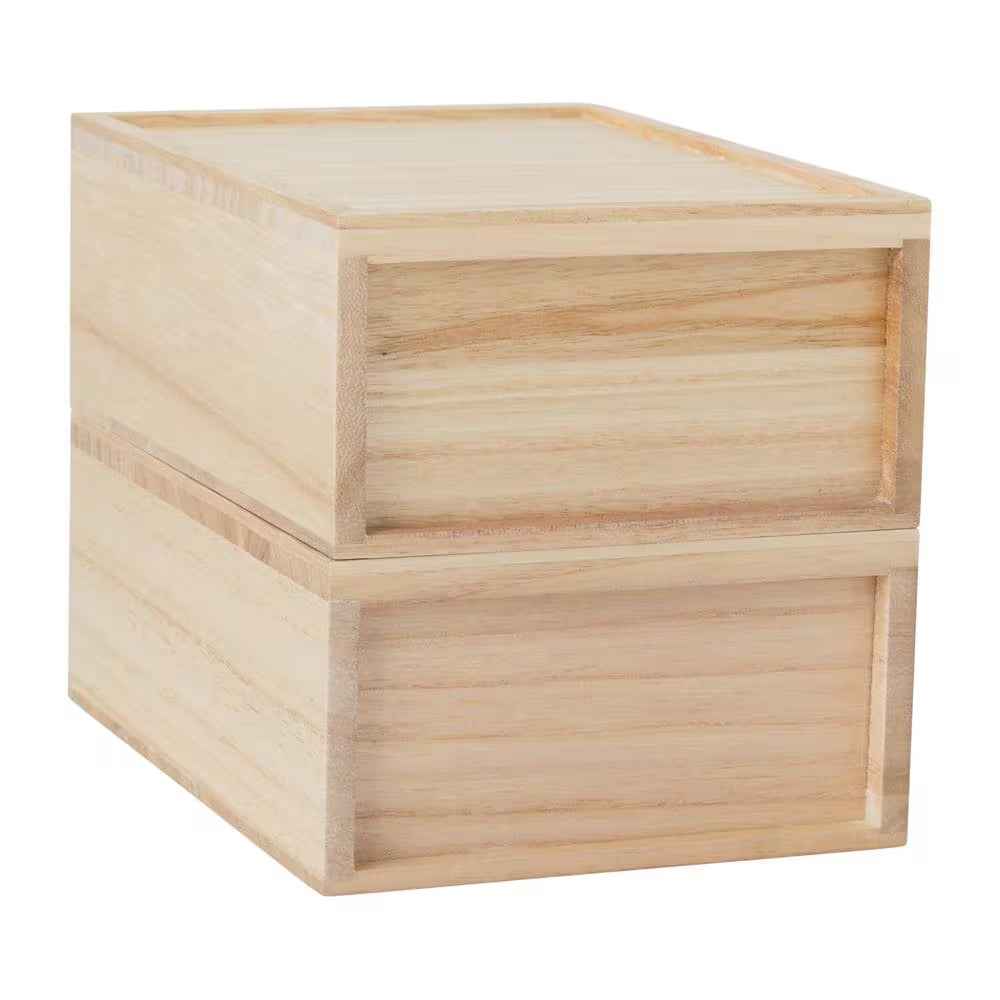 Light Natural Desk Organizer Set of 2