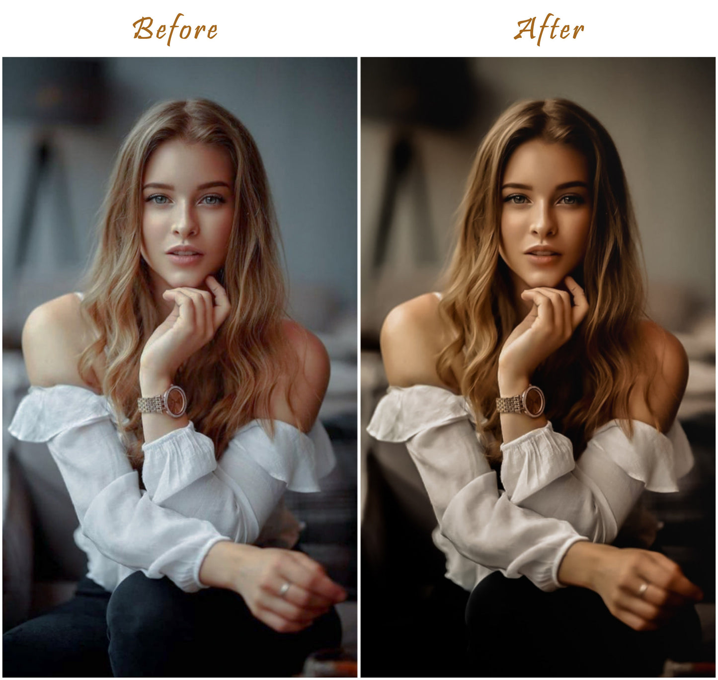 24 ELEGANT Presets, Lightroom Presets, Retro Vintage Presets, Creamy Presets, Aesthetic Presets, Mobile Presets Desktop Warm Classy Presets