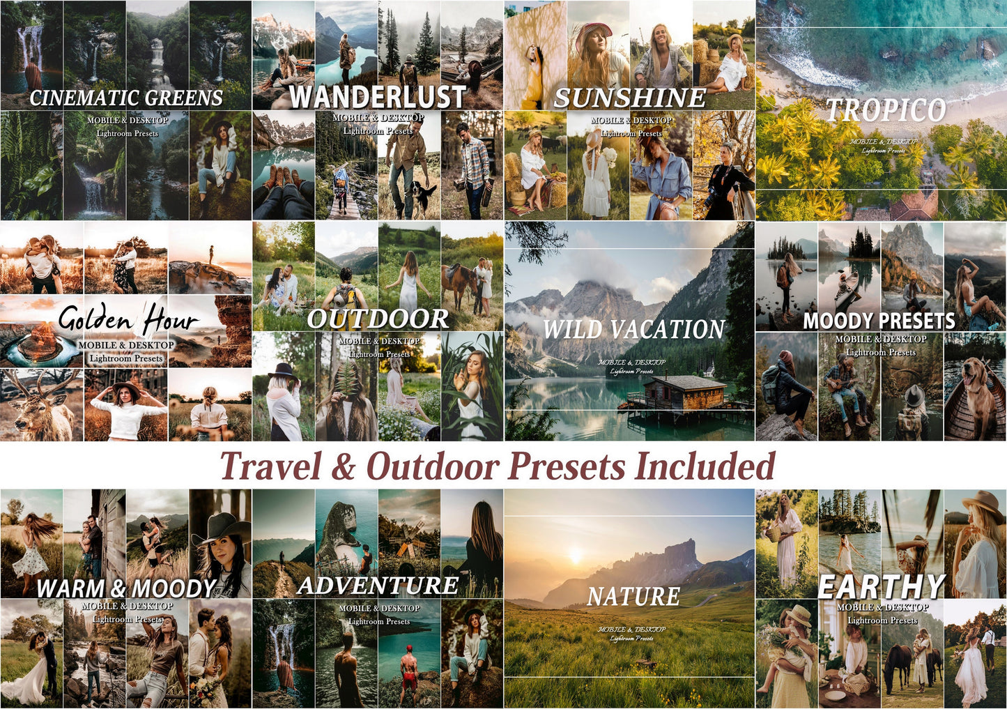 2000 MEGA Lightroom PRESETS Bundle, Spring Summer Travel Presets, Aesthetic Moody Mobile and Desktop Influencer Presets, Outdoor Nature