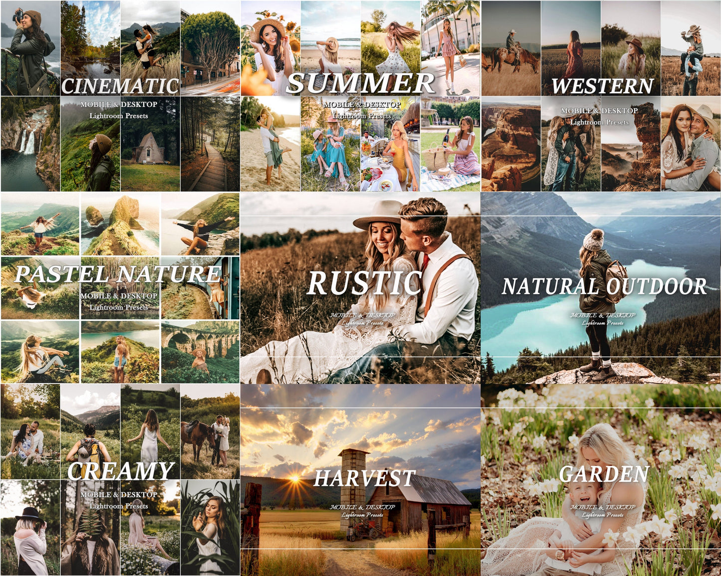 600 OUTDOOR Lightroom Presets Bundle, Mobile Desktop Preset, Moody Mountain Nature Preset, Wanderlust Travel Blogger Preset for Instagram