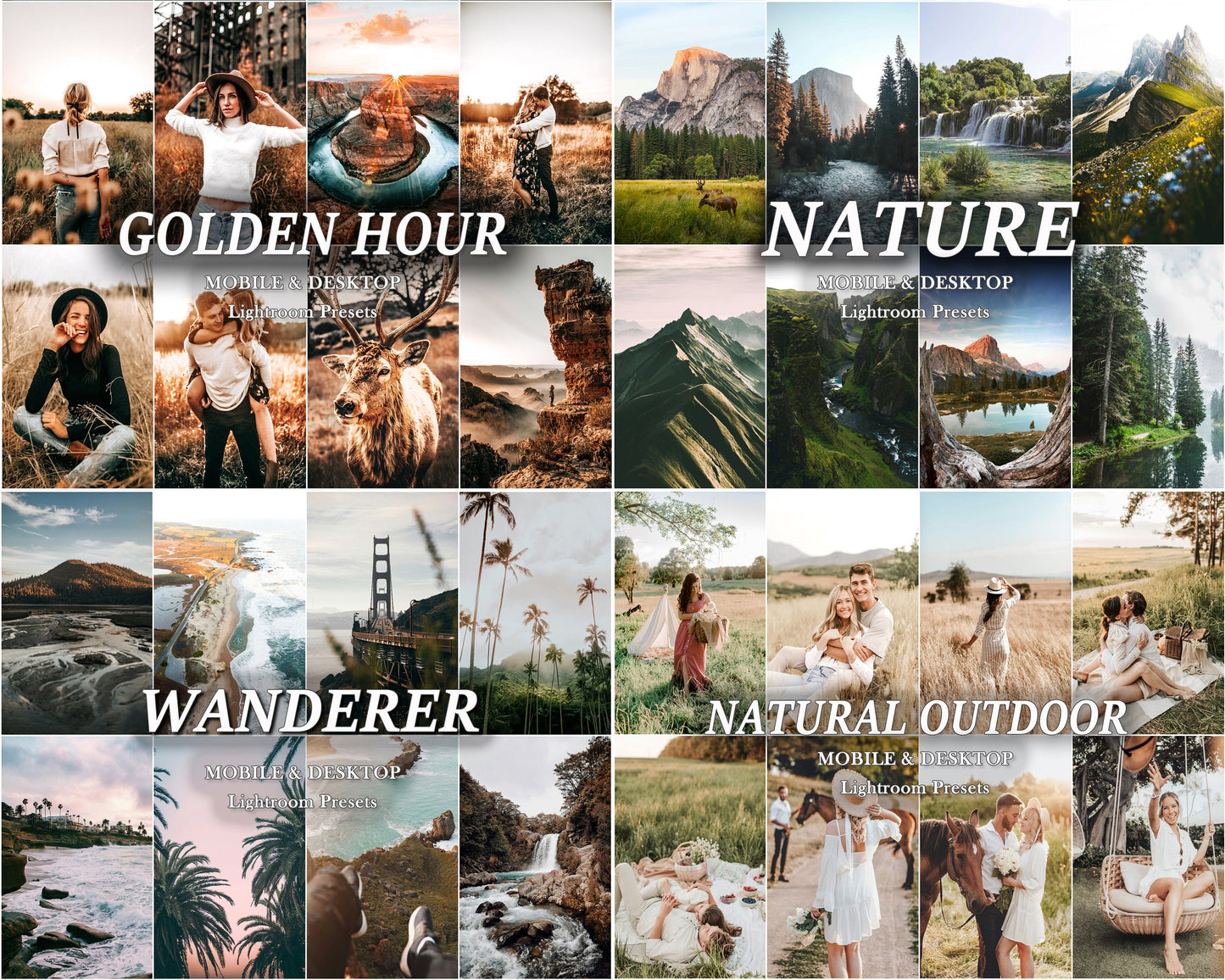 600 OUTDOOR Lightroom Presets Bundle, Mobile Desktop Preset, Moody Mountain Nature Preset, Wanderlust Travel Blogger Preset for Instagram