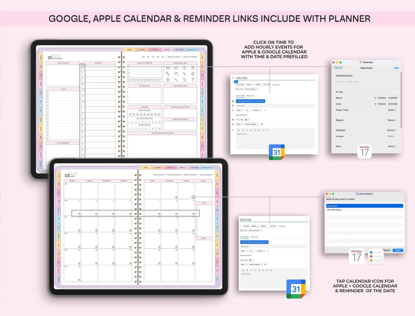 All-In-One Digital Planner 2025, 2026, 2027, Digital Planner, Digital Journal, Digital Goodnotes Template, Weekly, Daily Planner, Notability