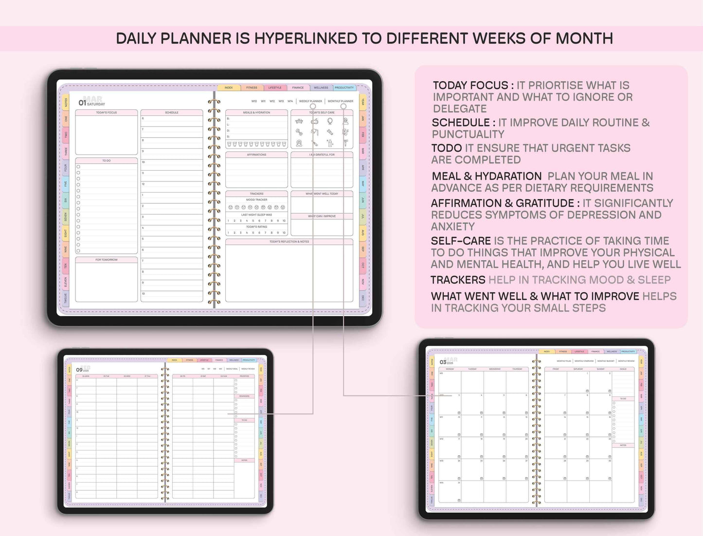 All-In-One Digital Planner 2025, 2026, 2027, Digital Planner, Digital Journal, Digital Goodnotes Template, Weekly, Daily Planner, Notability