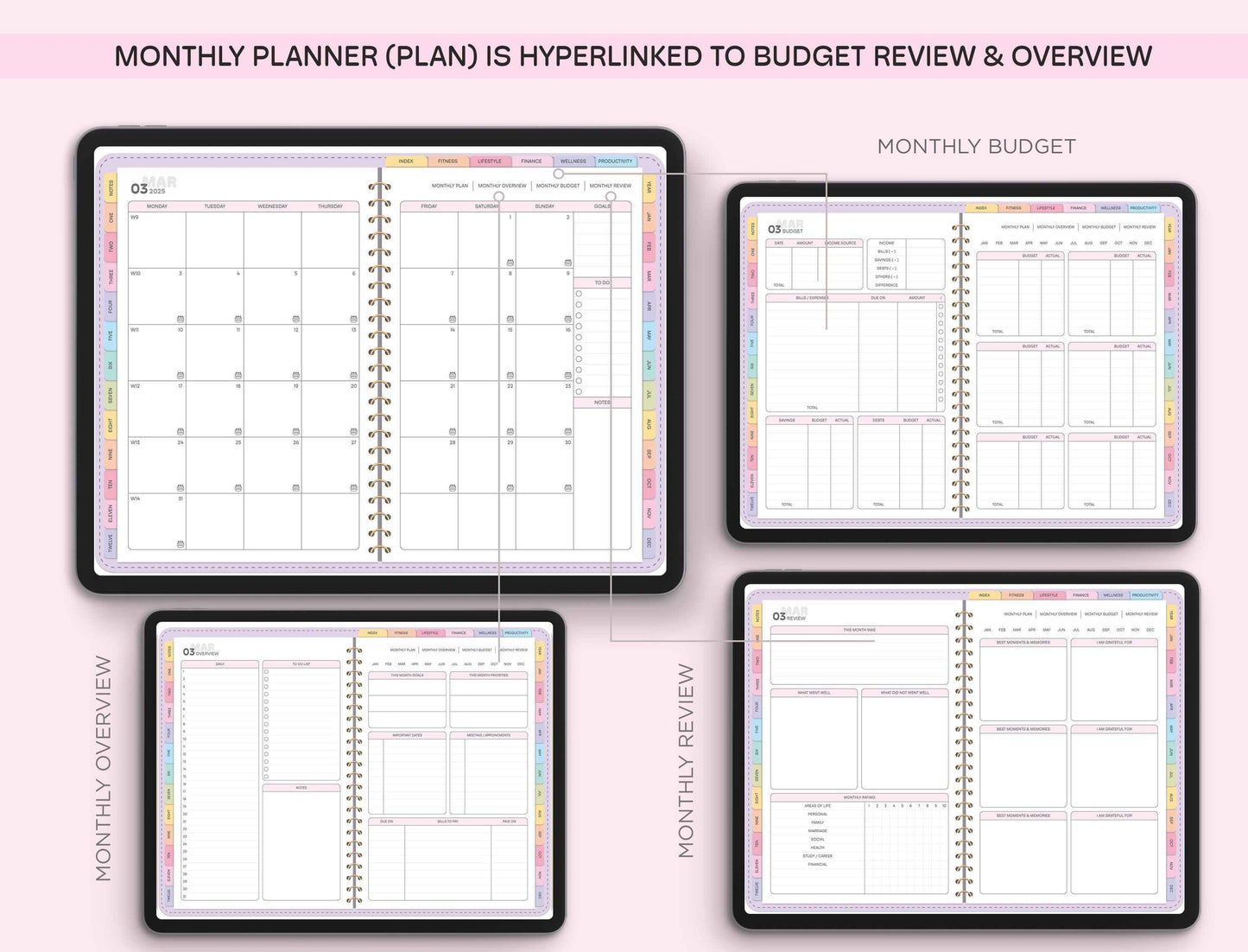 All-In-One Digital Planner 2025, 2026, 2027, Digital Planner, Digital Journal, Digital Goodnotes Template, Weekly, Daily Planner, Notability