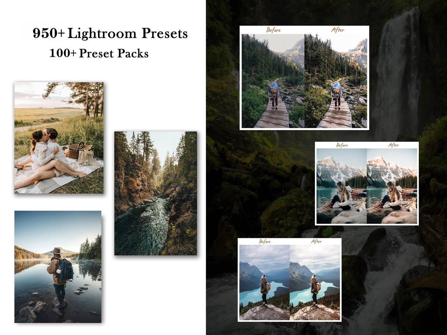 600 OUTDOOR Lightroom Presets Bundle, Mobile Desktop Preset, Moody Mountain Nature Preset, Wanderlust Travel Blogger Preset for Instagram