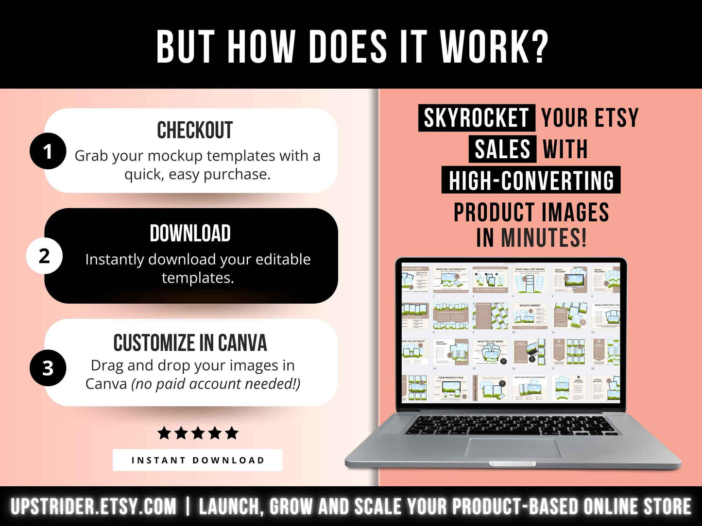 1500 Etsy Listing Mockup Templates Bundle for Digital Products, Editable Canva Mockups for Etsy Listing, Etsy Product Image Mockup Templates