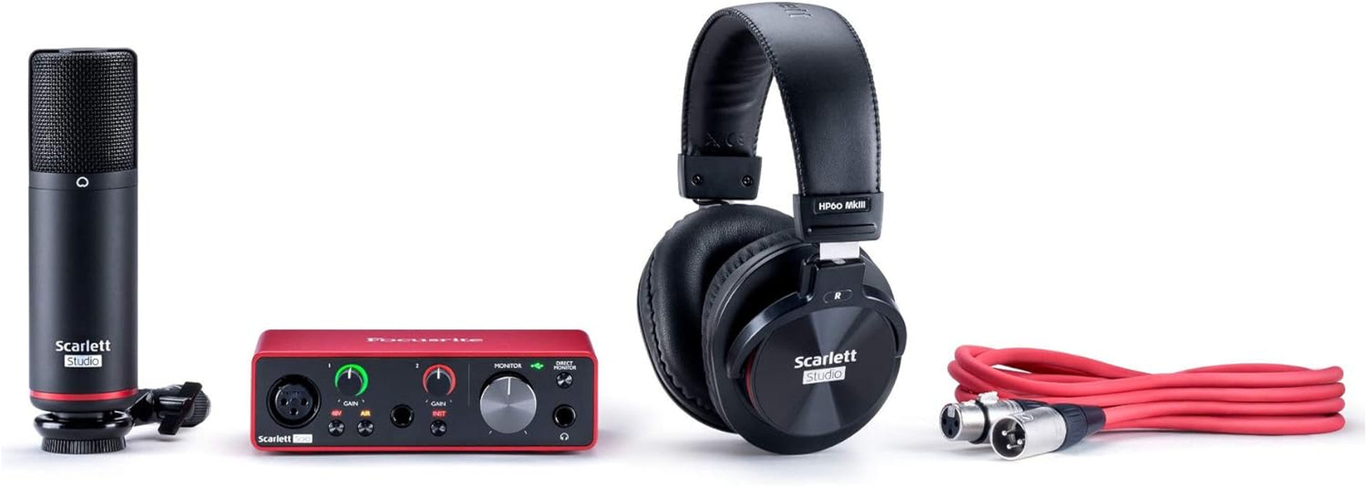Scarlett Solo Studio 3Rd Gen USB Audio Interface Bundle for the Guitarist, Vocalist or Producer with Condenser Microphone and Headphones for Recording, Songwriting, Streaming and Podcasting