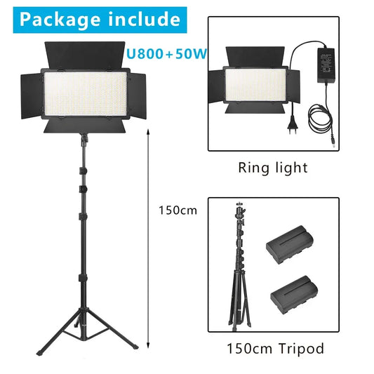 U800 U600 LED Photo Studio Light for Tiktok Youbute Game Live Video Lighting Portable Video Recording Photography Lamp
