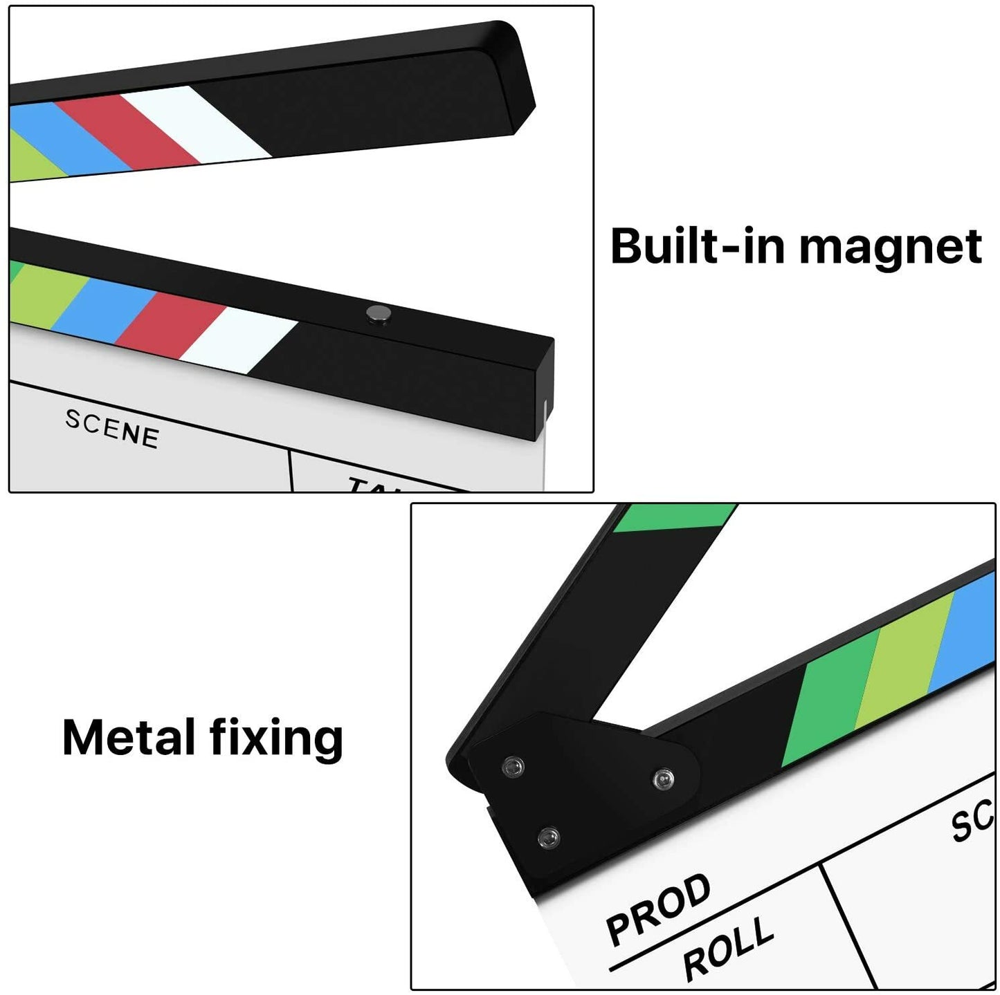 Director Movie Video Slate Clapboard Film Movie Clapper Board Color Clap Stick