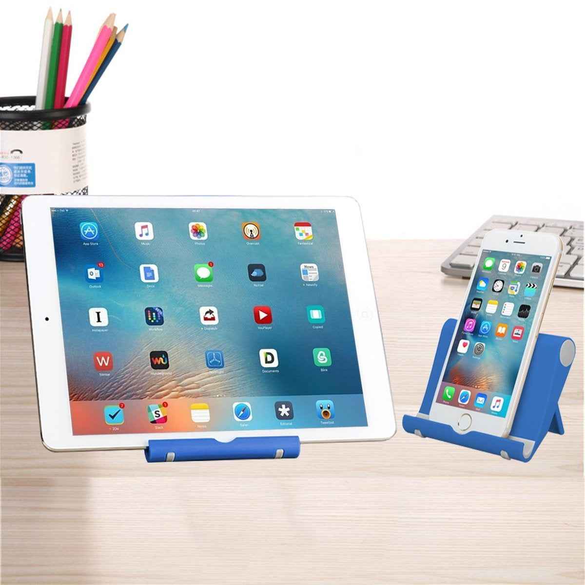 Universal Foldable Cell Phone Desk Stand–Holder Mount Cradle for Phones & Tablet