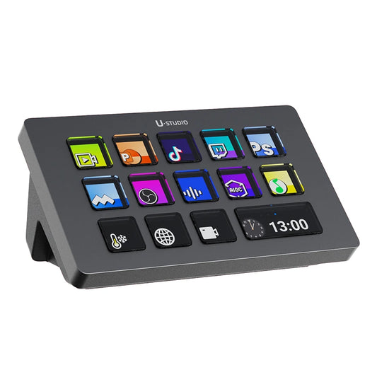 D200 Stream Deck Keyboard 13 LCD Keys All Customizable for Gaming Boardcast Livestreaming Office Content Creation Youtube
