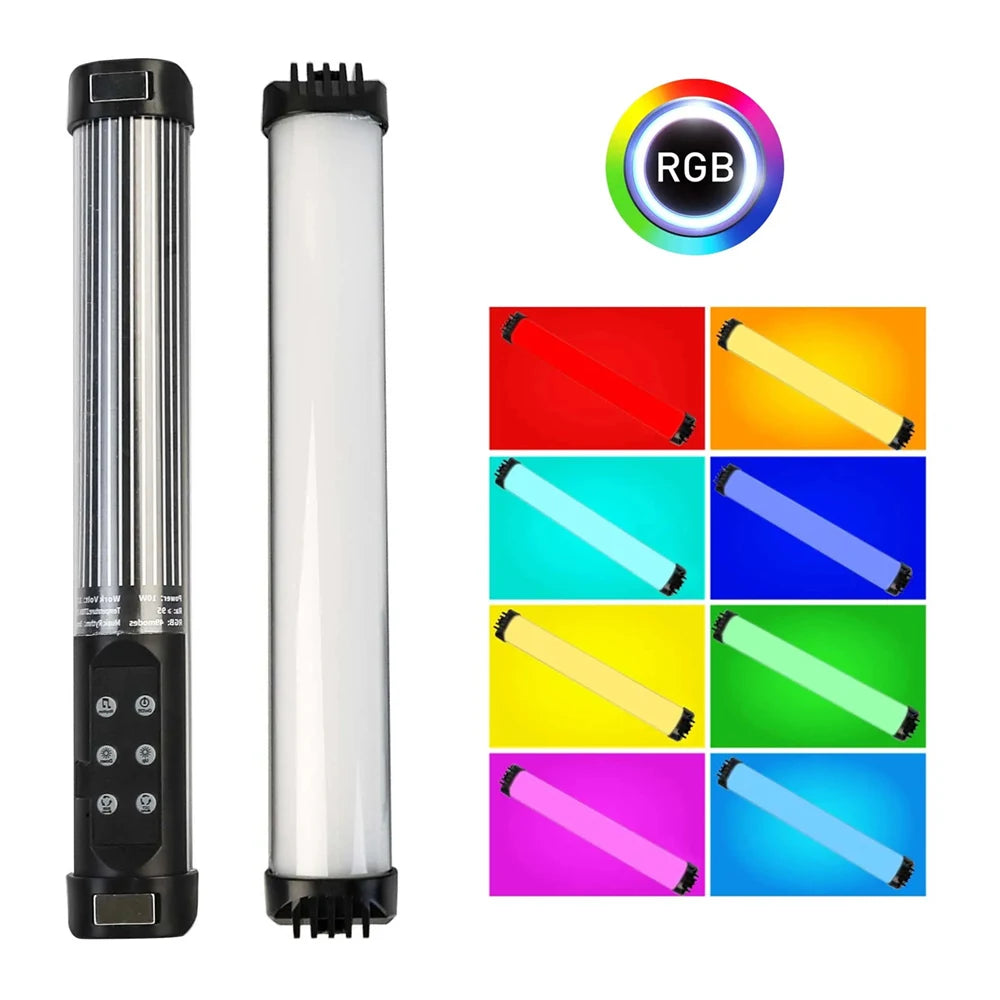 RGB Led Video Light Stick Wand Portable Studio Photography Lighting for Youtube Painting Vlog Live Streaming Self Broadcasting