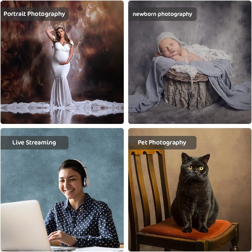 Portrait Photography Backdrops for Photographers Grey Abstract Photo Backdrop for Headshot Old Master Photostudio Props, 5X7Ft