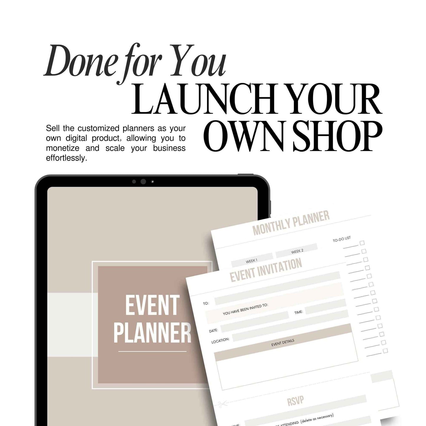 PLR Event Planner, Master Resell Rights, Plr Planner, PLR Digital Products, Resell Planner, Plr Templates, MRR, Canva Templates, Dfy