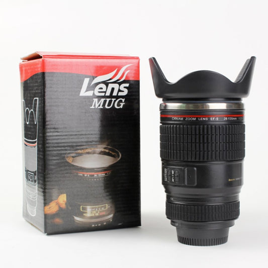 Stainless Steel Camera Lens Cup Canon Camera Lens Coffee Travel Mug with Holder