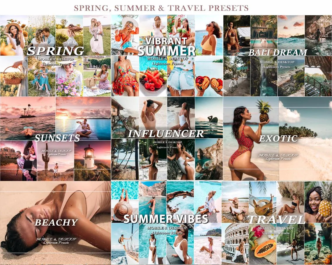 600 OUTDOOR Lightroom Presets Bundle, Mobile Desktop Preset, Moody Mountain Nature Preset, Wanderlust Travel Blogger Preset for Instagram