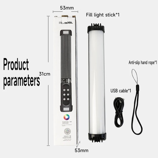 RGB Led Video Light Stick Wand Portable Studio Photography Lighting for Youtube Painting Vlog Live Streaming Self Broadcasting