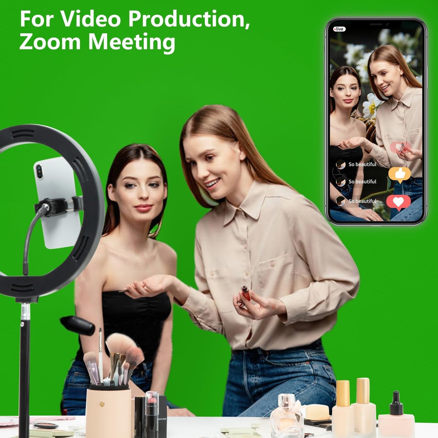 Vlog Streaming Youtube Photography Green Background Screen