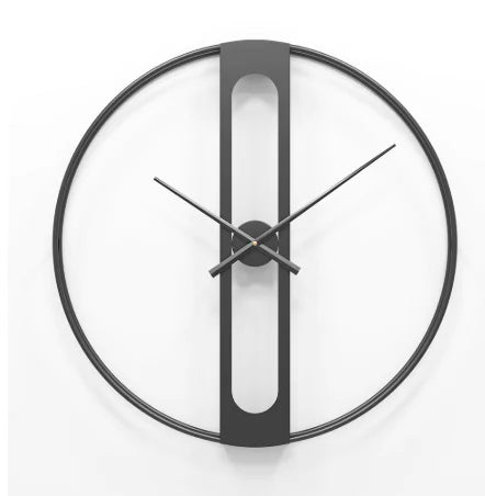 Modern Minimalist Round Metal Wall Clock for Living Room, Bedroom