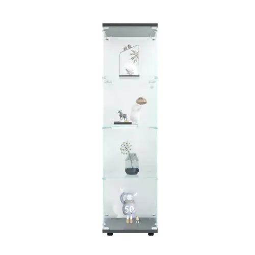 Glass Display Cabinet 4 With Gantry, Floor-to-ceiling Rare Bookshelf, Suitable For Living Room, Bedroom, Office - Luxe Haus Studio