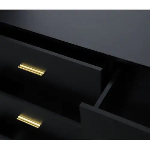 Modern Black 6-Drawer Dresser – Wide Contemporary Chest of Drawers with Ample Storage