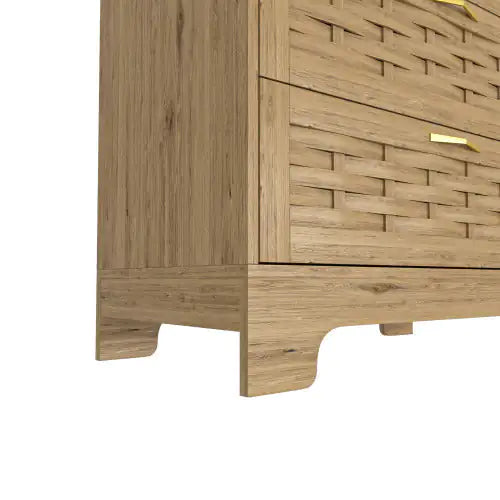Wood 4-Drawer Dresser – Modern Farmhouse Storage Organizer for Bedroom & Nursery - Luxe Haus Studio