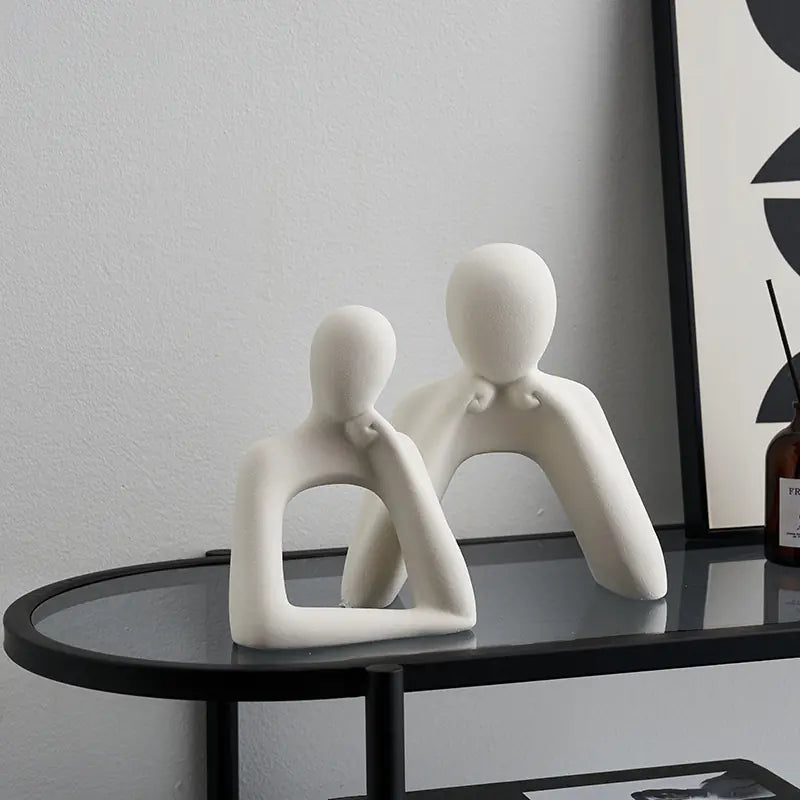 Modern Minimalist Abstract Couple Figurine Decor - Luxe Haus Studio