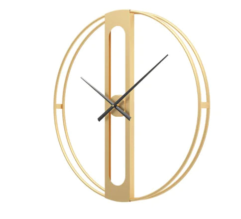 Modern Minimalist Round Metal Wall Clock for Living Room, Bedroom