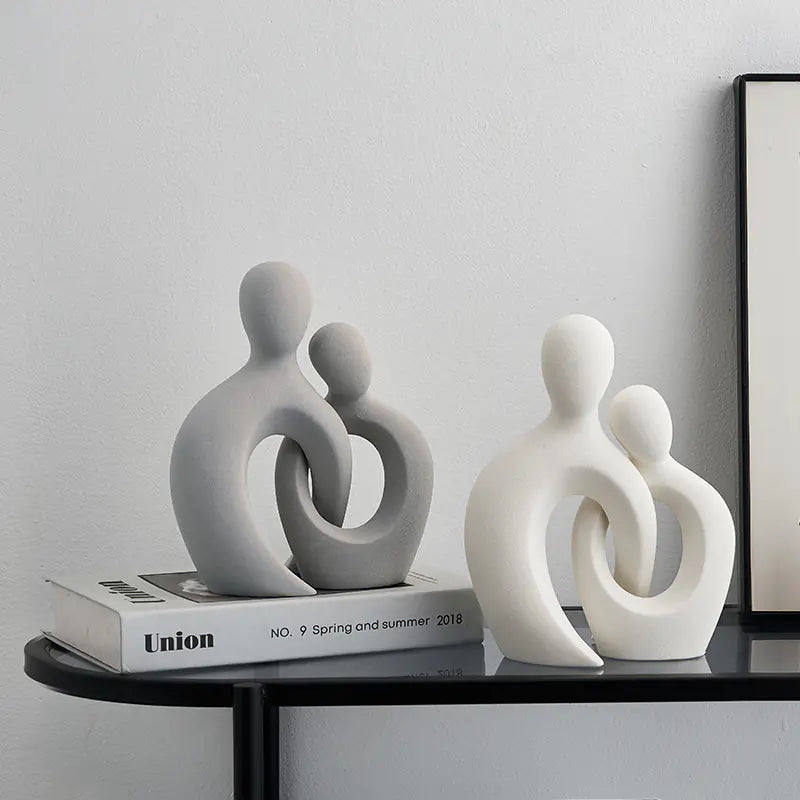 Modern Minimalist Abstract Couple Figurine Decor - Luxe Haus Studio