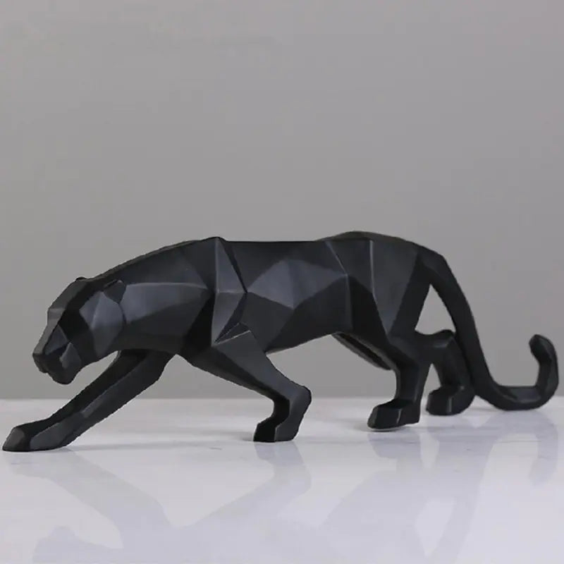 Nordic Origami Leopard Resin Sculpture – Modern Luxury Statement Home Décor