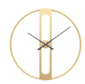 Modern Minimalist Round Metal Wall Clock for Living Room, Bedroom - Luxe Haus Studio