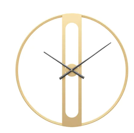 Modern Minimalist Round Metal Wall Clock for Living Room, Bedroom