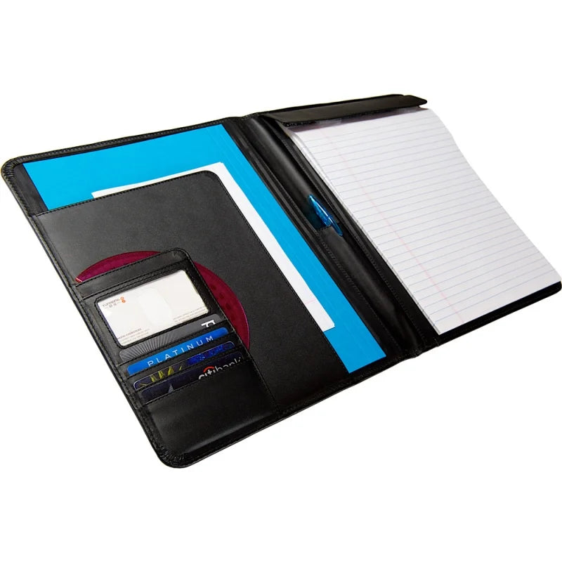 , Director, Padfolio, Faux Leather Writing Portfolio, Assembled Product Width 10.16", Number of Holes 0
