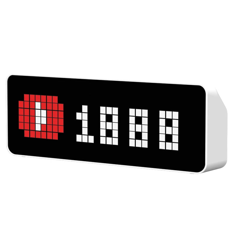 TC001 Smart Pixel Clock LED Full Color Pixel Display Pomodoro Clock Youtube Fans for Home New Version