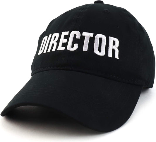 Director Embroidered Soft Cotton Low Profile Dad Hat Baseball Cap